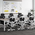 thumbnail image 4 of Ergonomic Office Chair With adjustable Lumbar Support, Breathable Mesh, Rotating tilt Lock, Black White, 4 of 8