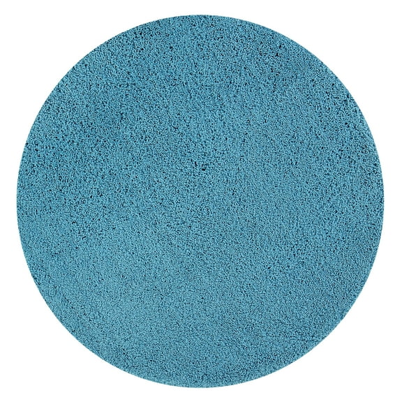 Better Trends 30'' Round Shape Bathroom Rug Tufted 100% Polyester Water Absorbent Non-Slip, Machine Washable Micro Plush Collection - Teal
