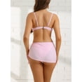 thumbnail image 3 of DARING DIVA Women's Underwire Spaghetti Straps Bikini Sets 3 Pieces L Light Pink, 3 of 6