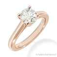 thumbnail image 2 of Round Cut Forever Brilliant Moissanite 4-Prong Solitaire Engagement Ring in 14k Rose Gold, 2 of 4