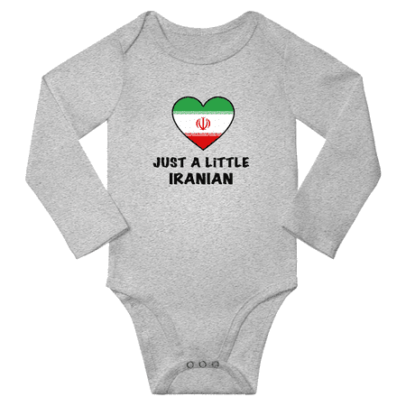

Just a Little Iranian Baby Long Sleeve Bodysuit (Gray 6 Months)