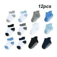 thumbnail image 2 of 6 Pcs Bas pour Enfants avec Bonne Élasticité Confortables à Porter Style Simple Bonne Fabrication Chaussettes à Enfiler Couleur Unie Garçon 8-10, 2 of 6