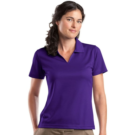 Sport-Tek Ladies Dri-Mesh V-Neck Polo. L469