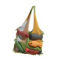 thumbnail image 3 of Bolso tote para mujer, diseño estético, tejido de punto, bolso de hombro moderno para picnic o trabajo. Verde, 3 of 9