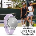 thumbnail image 2 of Smartwatch Garmin Lily 2 Active GPS Plata con Correa de Silicona Morada, 2 of 7