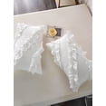 thumbnail image 4 of Move Over White Ruffled Pillowcases King, Boho Chic Pillow Cover Set of 2, Washed Microfiber Ruffles Pillow Case, 4 of 5