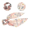 thumbnail image 3 of Unique Bargains 1 Pc Stylish Floral Ribbon Hair Elastics Hair Ties Pink Yellow, 3 of 5