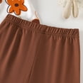 thumbnail image 5 of Spazoro Toddler Girls 2PC Outfit Set, Flower Print Casual Short Sleeve T-Shirt & Shorts Summer Clothes Set for Baby Brown Size 2-3, 5 of 7