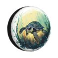 thumbnail image 2 of Balery Watercolor Turtle3 Tire Covers - Tough Tire Wheel Protector for Truck, SUV, Trailer, Camper, RV -17 inch, 2 of 8
