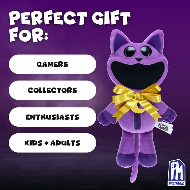 PhatMojo Poppy Playtime CatNap Plush Toy, 14 Inch, Deluxe Smiling