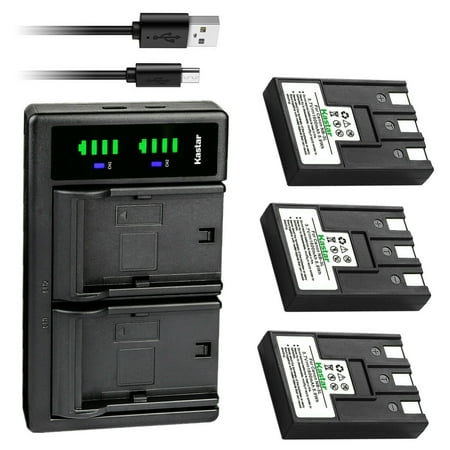 Kastar 3-Pack Battery and LTD2 USB Charger Replacement for Canon NB-3L NB-3LH Battery Canon CB-2LU CB-2LUE Charger Canon IXY Digital D30 IXY Digital D30a IXY Digital D53Z Cameras