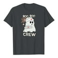 thumbnail image 3 of Boo Boo Crew Ghost Nurse Halloween Tshirts Women 2025 Short Sleeve Crewneck Funny Graphic Halloween Shirts for Women, 3 of 5