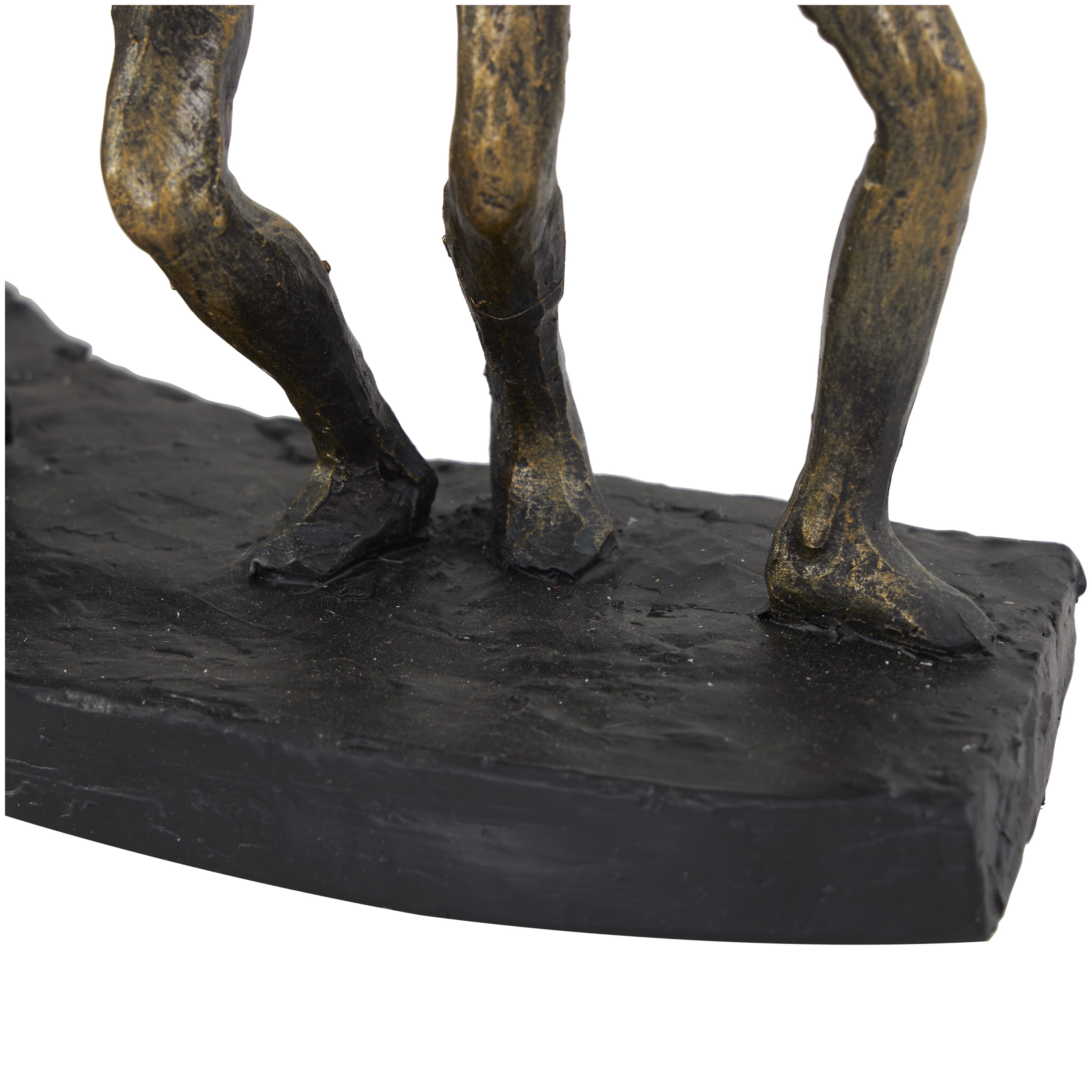 13" x 11" Bronze Polystone Carrying Stone People Sculpture, by DecMode
