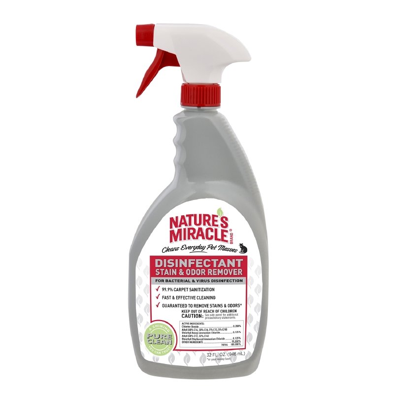 Nature's Miracle Cat Messes Disinfectant Stain & Odor Remover Spray, 32