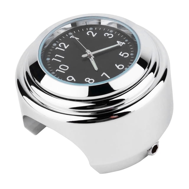 Reloj de montaje en manillar, reloj de manillar de motocicleta, reloj de motocicleta cromado, reloj de motocicleta, calidad inigualable