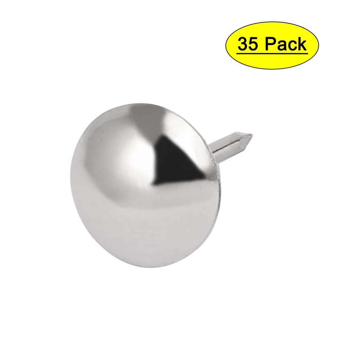 Unique Bargains 7/16' Dia Stainless Steel Upholstery Tack Nail Decorative Thumbtack 35PCS