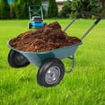 thumbnail image 2 of Chariot-benne à Brouette à Deux Roues, Chariot Utilitaire Domestique Robuste pour Jardin avec Pneus en Caoutchouc Pneumatiques de 15 Pouces, Capacité de 330 Lb, 2 of 9