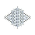 thumbnail image 3 of 1 Carat Natural Diamond Cluster Ring Band in 14K White Gold (Ring Size 9.25), 3 of 5