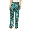 thumbnail image 3 of Naloa Lephants in the Jungle Print Women’s Ultra-Soft Comfy Pajama Lounge Pants with Pockets & Drawstring, 3 of 8