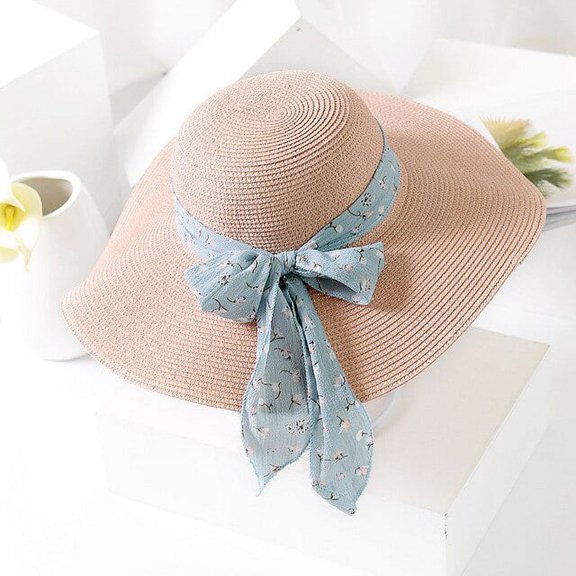 CoCopeaunt New Chiffon With Large Brim Lady Straw Hat Summer Outing Sun Block Sun Hat Beach Cap