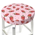 thumbnail image 3 of Fotbe Watermelon Ice Cream Stool Covers Round,Waterproof Round Bar Stool Covers Bar Chair Covers Washable Stool Cushion Slipcover for 12-14 Inch Chair-, 3 of 7