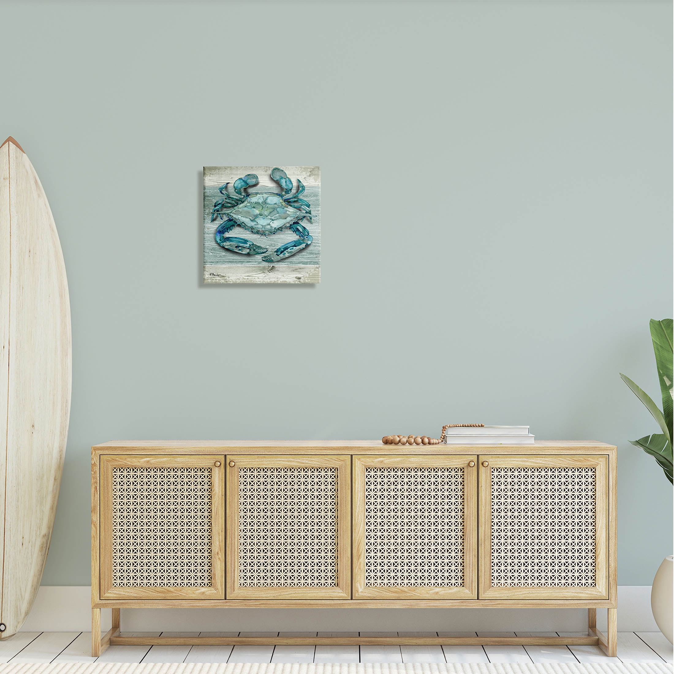 Stupell Industries Northpoint Sealife Rustic Crab Graphic Art Gallery Wrapped Canvas Print Wall Art, Design by Paul Brent