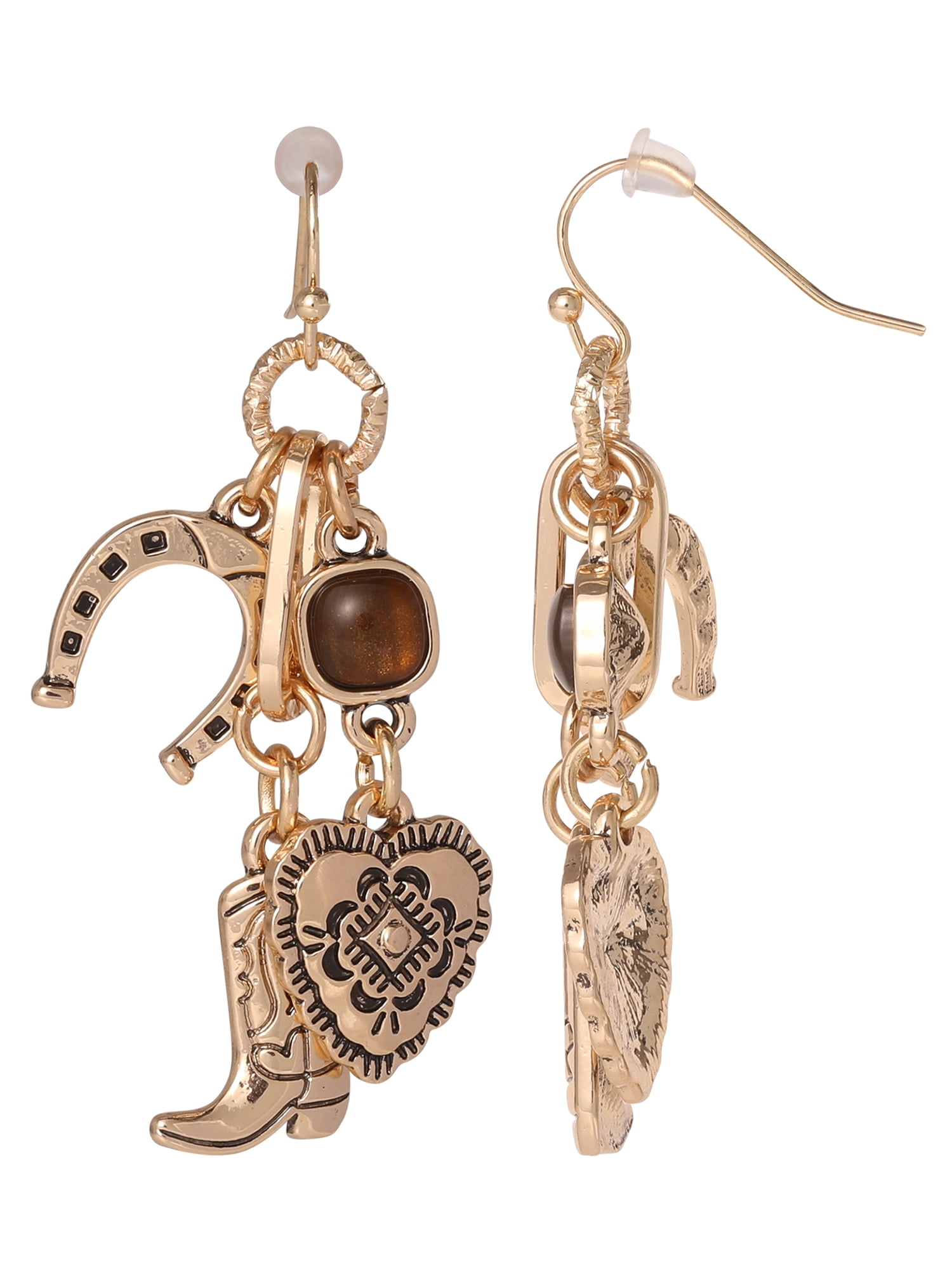 Jessica Simpson Women's Western Dangle Earrings with Gold-Tone Finish