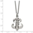 thumbnail image 3 of Pendentif pendentif en Acier Inoxydable Vintage Fleur de Lis 18 Pouces, 3 of 7