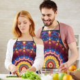 thumbnail image 5 of Colorful Tie Dye Luminous Mandala Pattern Apron-Garden Aprons for Women with Pockets-Cotton Linen Waterproof Kitchen Cooking Gardening Aprons Adjustable for Kitchen,Cooking,BBQ and Salon 33x27 Inch, 5 of 7