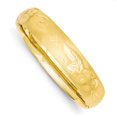 thumbnail image 1 of 14k Yellow Gold 14.25mm Florentine Hinged Bangle Bracelet, 1 of 6
