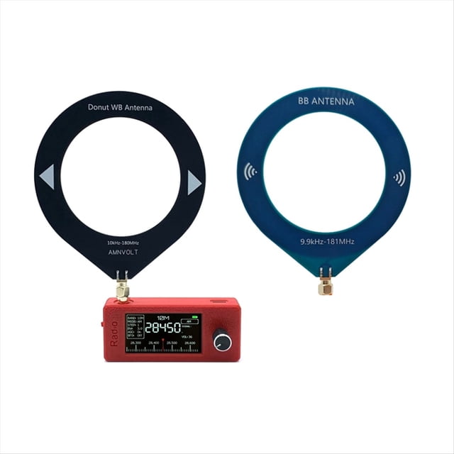 Miniradio Portátil de 10 KHz A 180 MHz con Pantalla IPS de 1,9 Pulgadas y Antena. Receptor de Radio Multibanda HF SW MW VHF.