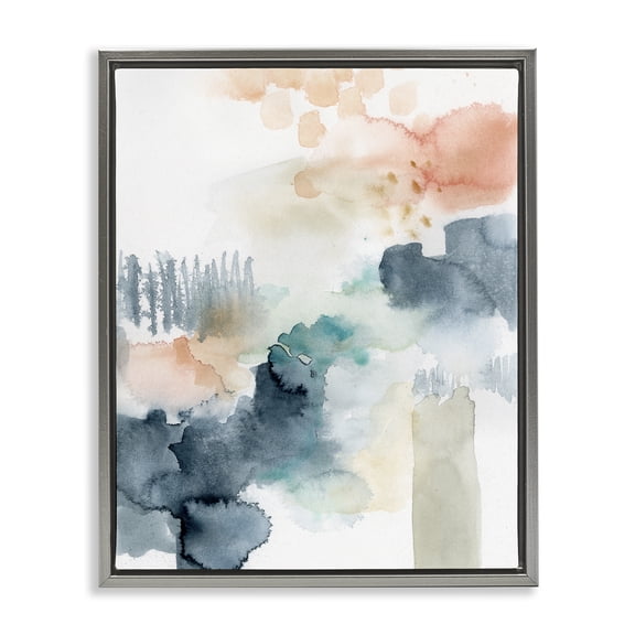 Stupell Industries Contemporary Spring Forest Veil Abstract Tree Landscape Gray Floating Frame Canvas Art, 17 x 21, by Victoria Barnes