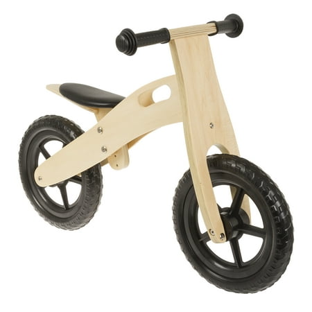 Anlen Ultra-light 12 in Black Wooden Running/Balance Bike