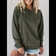 thumbnail image 5 of Sudadera Informal de Larga con Cuello Redondo para Mujer, Sudadera Holgada Verde L, 5 of 8
