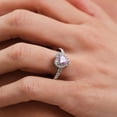thumbnail image 4 of LuckyLy Anillos de Compromiso y Promesa para Mujer de Corazón, Acero Inoxidable y Zirconia Cúbica – Joyería ideal como Regalos para Mujer Navidad y Regalos San Valentín 14 de Febrero, Modelo rosa 6, 4 of 8