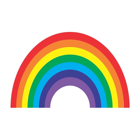 Cartoon Rainbow Bright Birthday Edible Icing Image Cake topper, by Tnct.