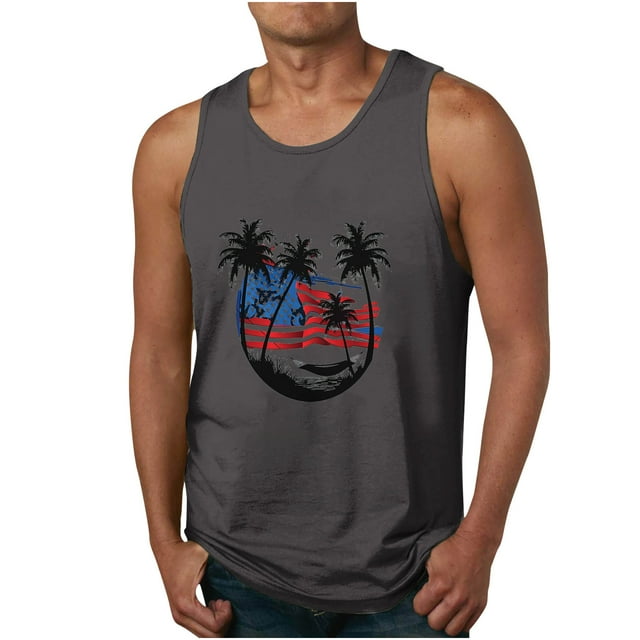 Birdeem Débardeur pour Hommes Débardeur Imprimé Décontracté Sport Sans Manches Col Rond T-Shirt Débardeur