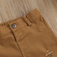 thumbnail image 6 of Franhais Children Autumn Trousers, Solid-Color Ripped Double-Layer Bell-Bottomed Pants with Pockets for Little Girls, 1-6 Years, 6 of 9