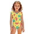 thumbnail image 3 of Abcomgle Kids One Piece Swimsuit Girls Ruffled Stretchy One Piece Swimsuits for Little Girls Cute Watermelon Graphic Swimwear for Girls, 3 of 7