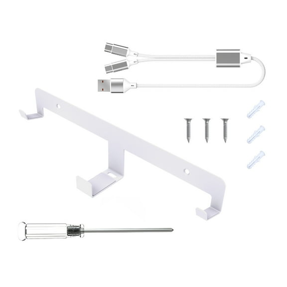 Necvior VR Wall Mount Storage Bracket with Charging Cable For PSVR 2 Headset Controller Display Stand Hooks Holder PSVR2 Access