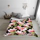 thumbnail image 5 of Manta estampada con flores rosas de belleza, manta decorativa de franela para cama y sofá, 40 x 30 pulgadas, 5 of 8