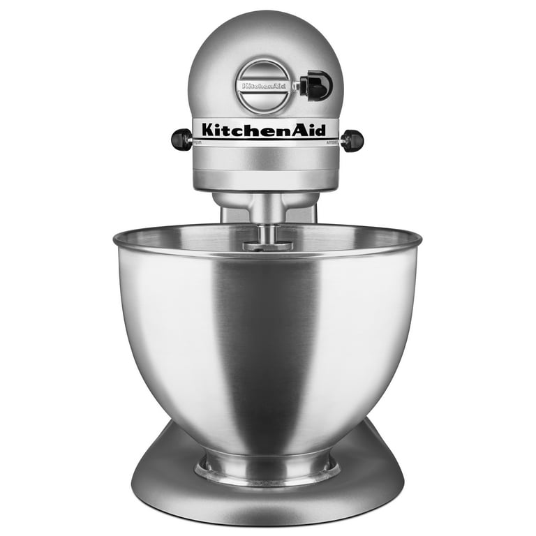 KitchenAid Deluxe 4.5 Quarts Silver Tilt-Head Stand Mixer 