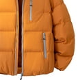 thumbnail image 3 of Mrmaere Men's Puffer Jacket Full-Zip Contrast Zipper Quilted Warm Outerwear for Daily & Cold-Weather Orange S, 3 of 4