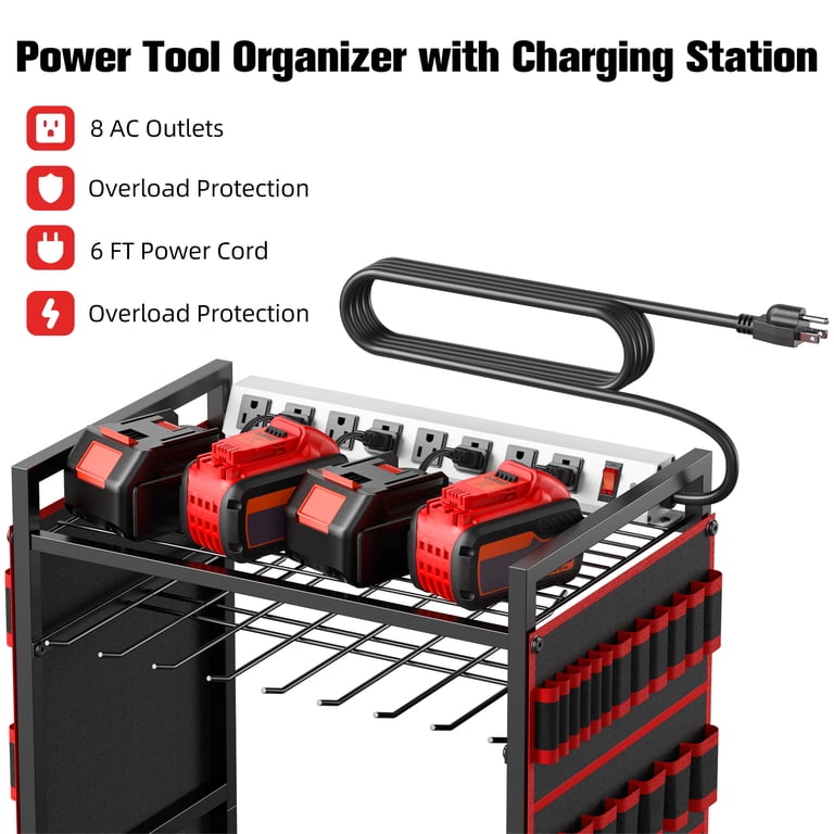 VILONG Power Tool Organizer Cart with Charging Station photo 8