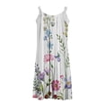 thumbnail image 4 of TopLLC Robe Sans Manches Col Rond Robe Bohème Imprimée Florale d'Été T-Shirt Sans Manches Mini Robes de Plage pour Femmes en Solde, 4 of 5