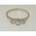 thumbnail image 6 of LBG British Made 925 Sterling Silver Natural Opal Womens Trilogy Ring - 33 size options, 6 of 7