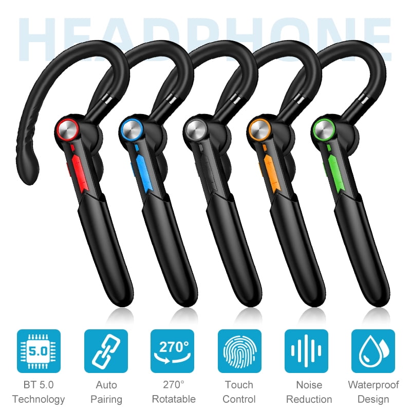 Wireless Headphone Ear Hook Business Single Ear Earphone Bluetooth 5.0 270°Rotatable Headset