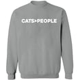 thumbnail image 2 of OXI Crewneck Sweatshirt - Cats>People, Basic Casual Sweatshirts for Men's and Women Fleece Sweatshirt Long Sleeve - Sport Grey Medium, 2 of 2