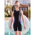 thumbnail image 7 of ANFERRY Girls One Piece Swimsuit Boyleg Zipper Athletic UPF50+ Bathing Suit, Sizes 7-16, 7 of 7