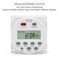 12V Timer Relay Switch AC/DC Solar Battery 16 Schedule Programmable ...